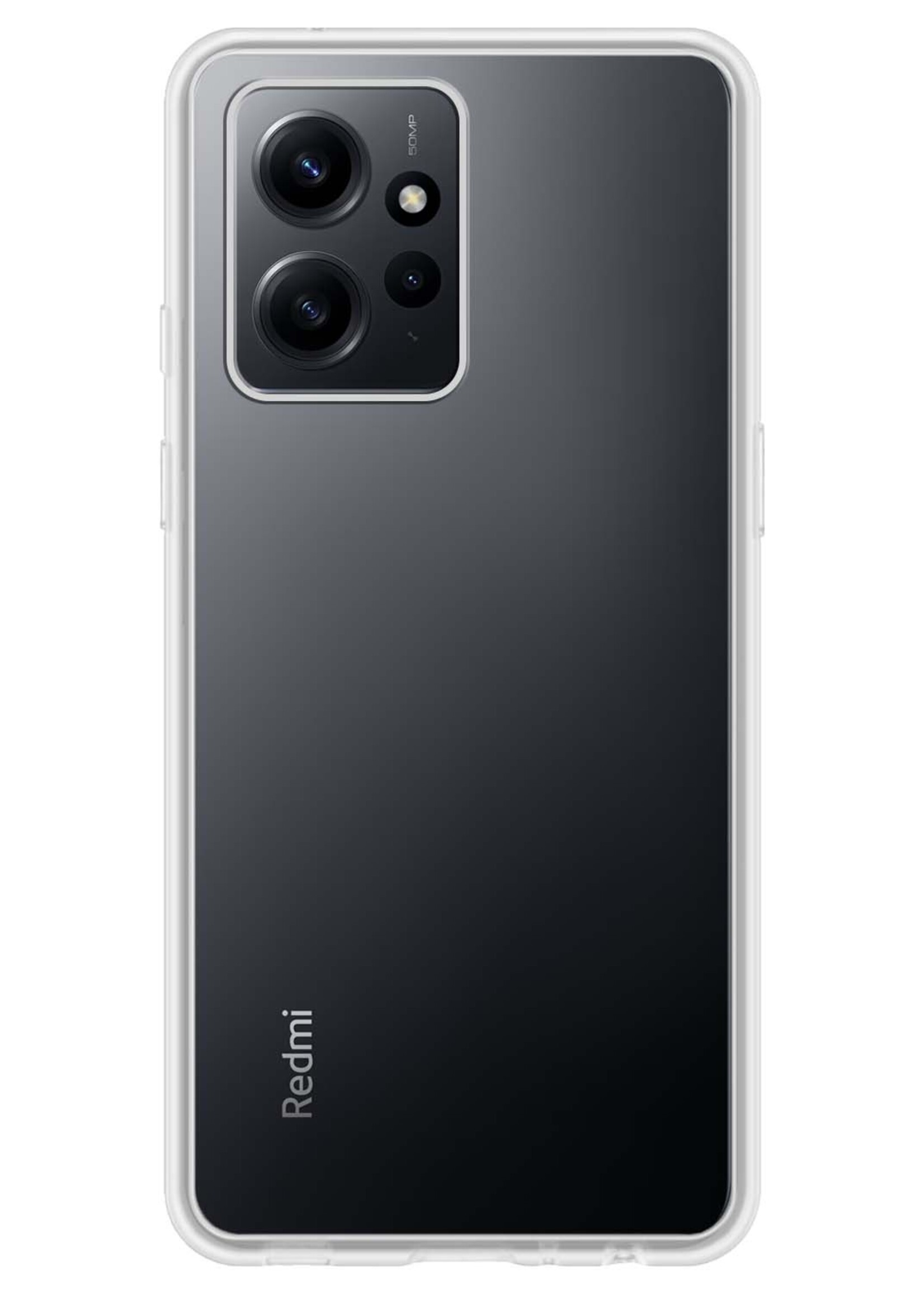 BTH Hoesje Geschikt voor Xiaomi Redmi Note 12 5G Hoesje Siliconen Case Hoes Met 2x Screenprotector - Hoes Geschikt voor Xiaomi Redmi Note 12 5G Hoes Cover Case - Transparant