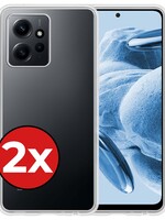 BTH BTH Xiaomi Redmi Note 12 5G Hoesje Siliconen - Transparant - 2 PACK
