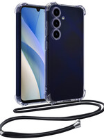 BTH BTH Samsung Galaxy A15 Hoesje Transparant Shockproof Met Zwart Koord