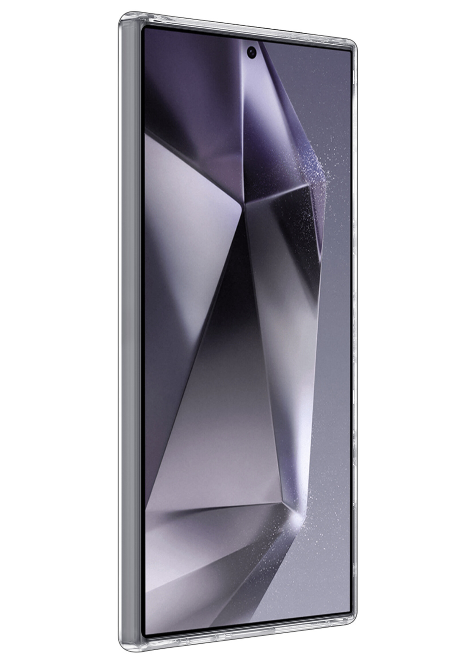 BTH Hoesje Geschikt voor Samsung S24 Ultra Hoesje Siliconen Case Hoes - Hoes Geschikt voor Samsung Galaxy S24 Ultra Hoes Cover Case - Transparant - 2 PACK