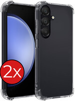 BTH BTH Samsung Galaxy S23 FE Hoesje Shockproof - Transparant - 2 PACK