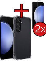 BTH BTH Samsung Galaxy S23 FE Hoesje Shockproof Met 2x Screenprotector