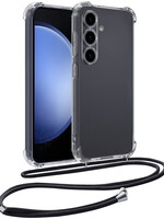 BTH BTH Samsung Galaxy S23 FE Hoesje Transparant Shockproof Met Zwart Koord