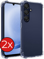 BTH BTH Samsung Galaxy A25 Hoesje Shockproof - Transparant - 2 PACK