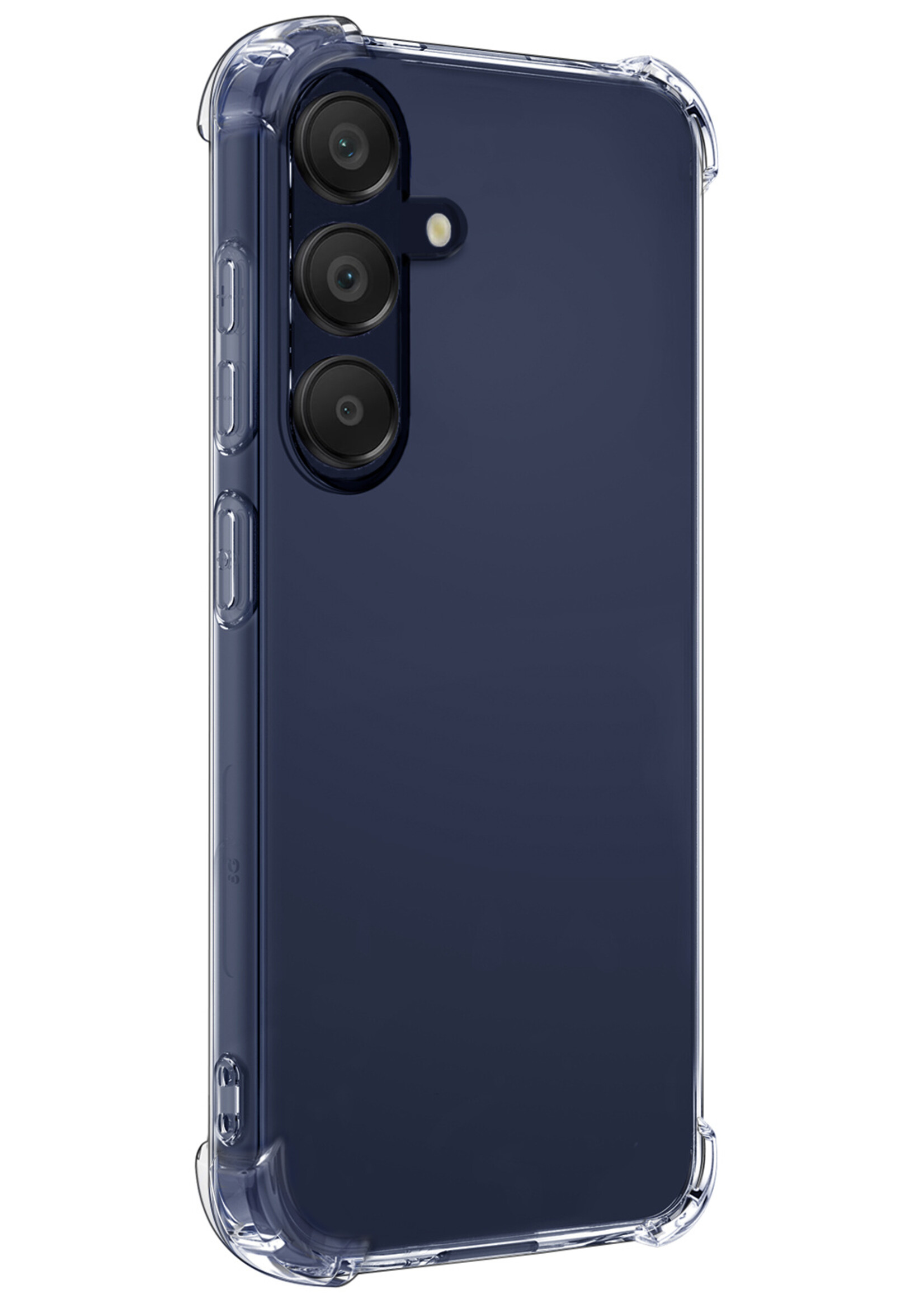 BTH Hoesje Geschikt voor Samsung A25 Hoesje Siliconen Shock Proof Case Hoes Met Screenprotector - Hoes Geschikt voor Samsung Galaxy A25 Hoes Cover Case Shockproof - Transparant