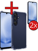 BTH BTH Samsung Galaxy A25 Hoesje Shockproof Met 2x Screenprotector