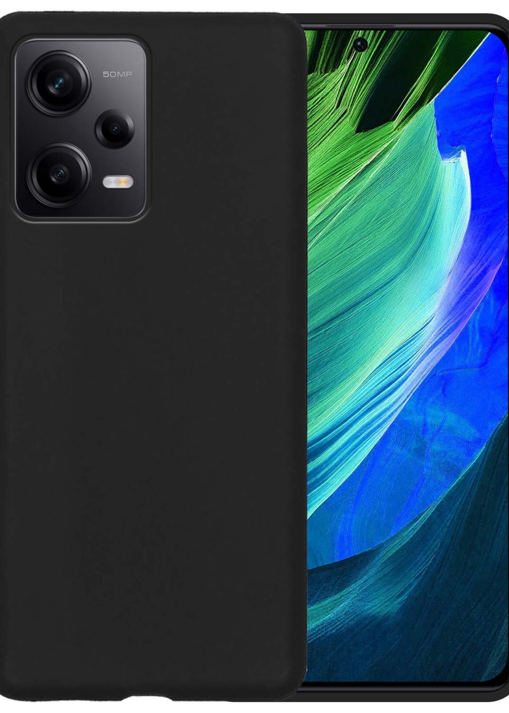 BTH Hoesje Geschikt voor Xiaomi Redmi Note 12 Pro Hoesje Siliconen Case Hoes - Hoes Geschikt voor Xiaomi Redmi Note 12 Pro Hoes Cover Case - Zwart