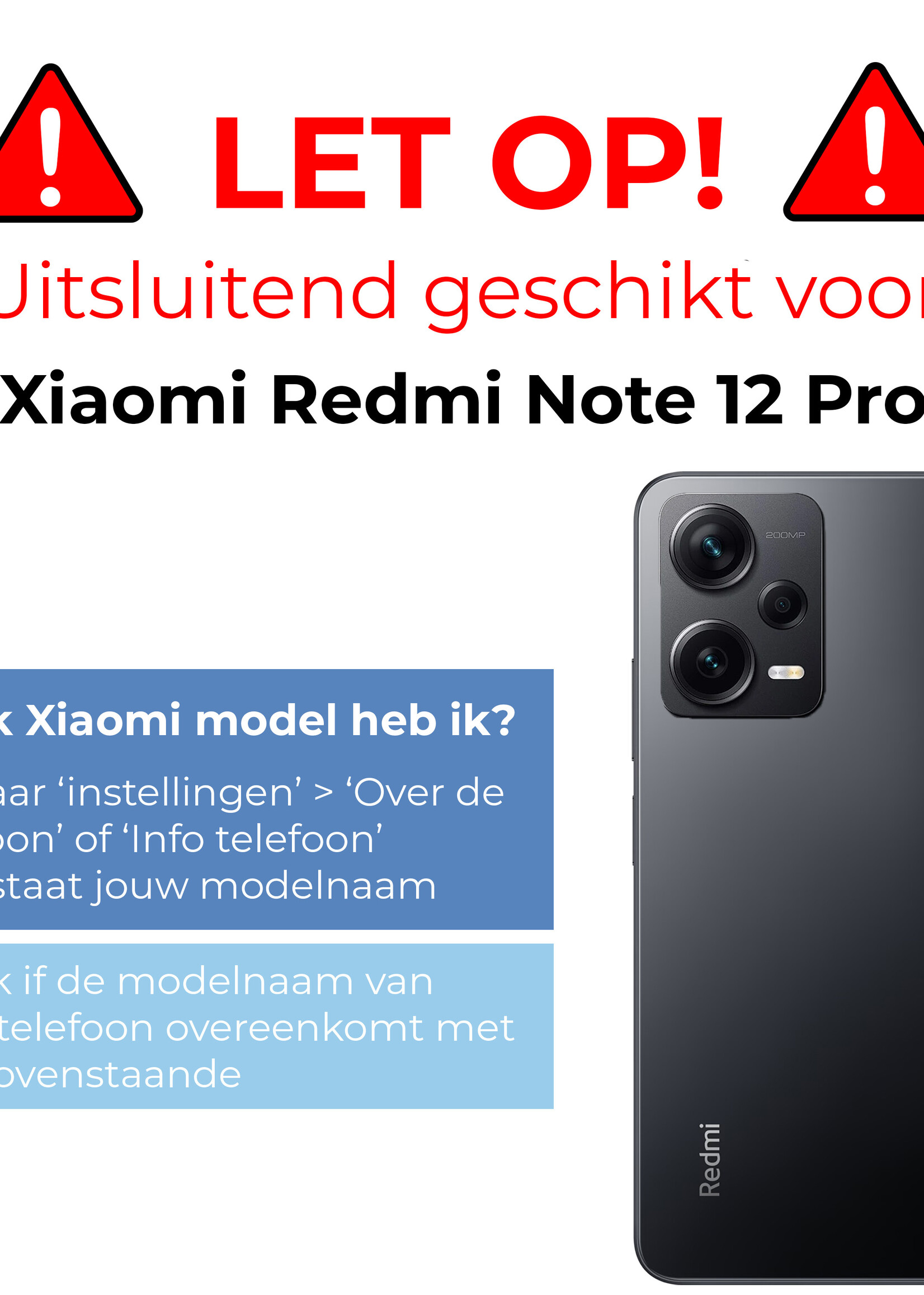 BTH Hoesje Geschikt voor Xiaomi Redmi Note 12 Pro Hoesje Siliconen Shock Proof Case Hoes Met Screenprotector - Hoes Geschikt voor Xiaomi Redmi Note 12 Pro Hoes Cover Case Shockproof - Transparant