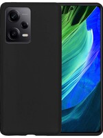 BTH BTH Xiaomi Redmi Note 12 Pro+ Hoesje Siliconen - Zwart