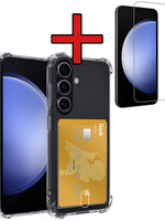 BTH BTH Samsung Galaxy S23 FE Hoesje Pashouder Met Screenprotector