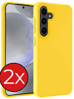 BTH BTH Samsung Galaxy S24 Plus Hoesje Siliconen - Geel - 2 PACK