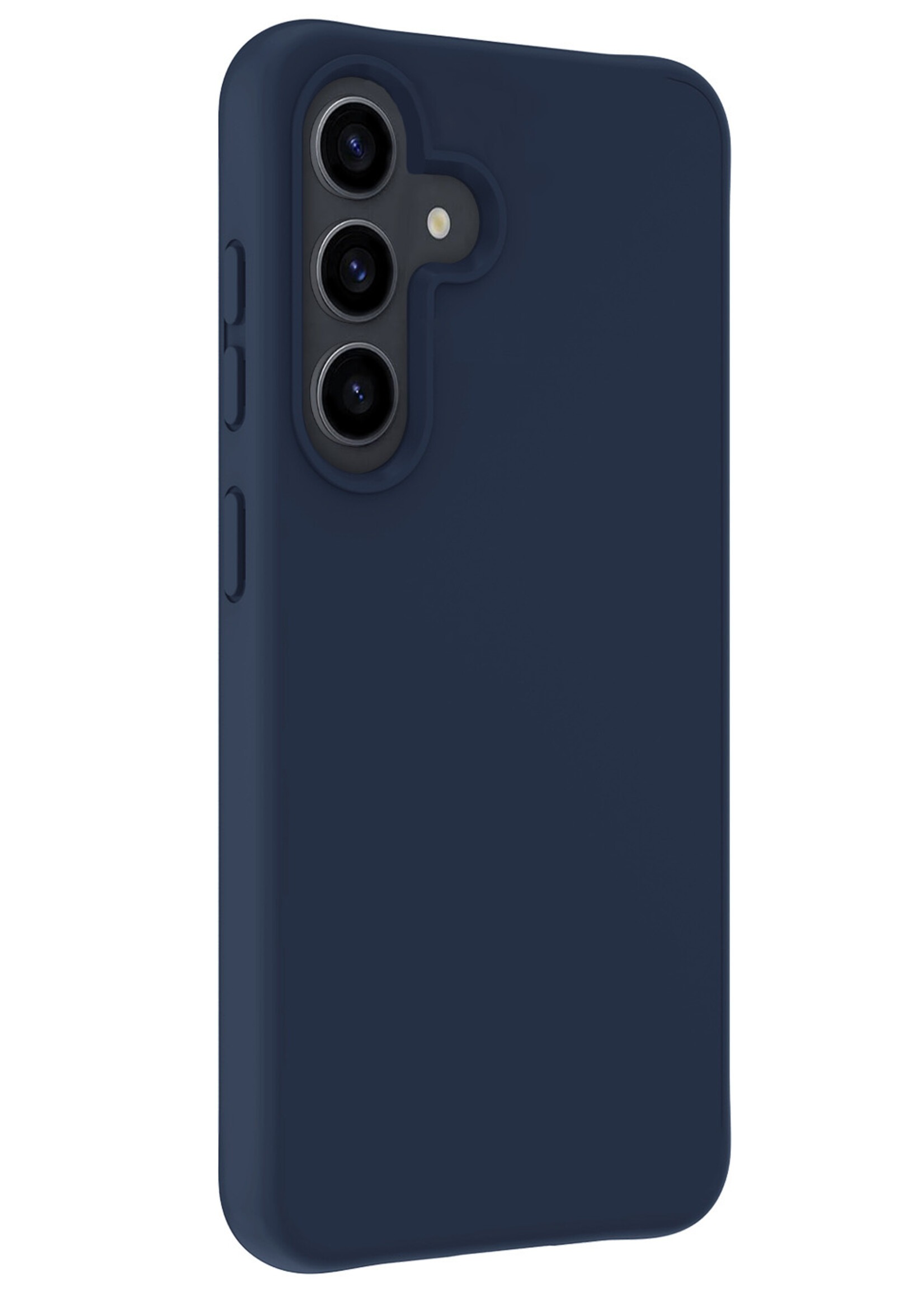BTH Hoesje Geschikt voor Samsung S24 Plus Hoesje Siliconen Case Hoes - Hoes Geschikt voor Samsung Galaxy S24 Plus Hoes Cover Case - Donkerblauw