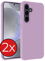 BTH BTH Samsung Galaxy S24 Hoesje Siliconen - Lila - 2 PACK