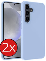 BTH BTH Samsung Galaxy S24 Hoesje Siliconen - Lichtblauw - 2 PACK
