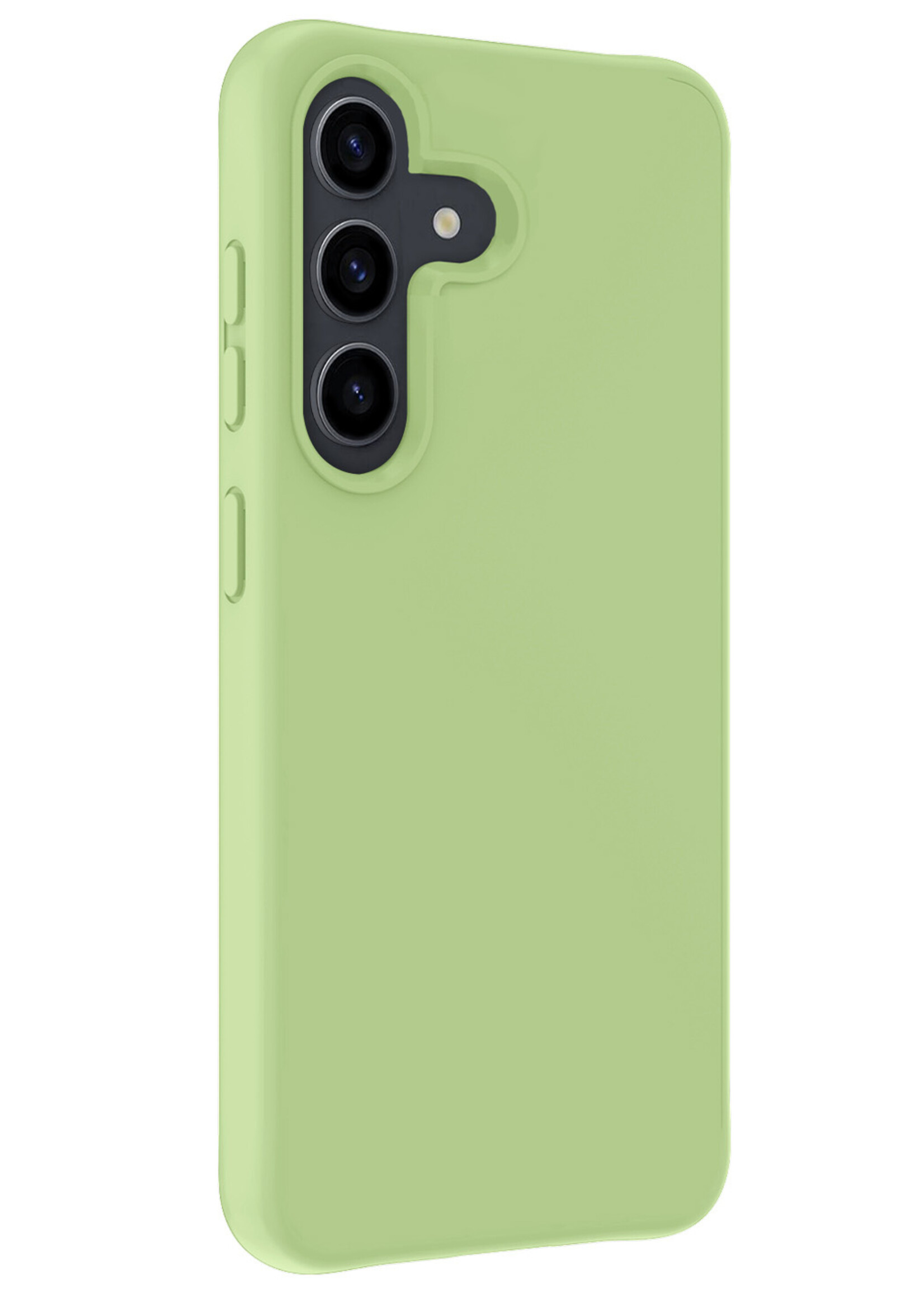 BTH Hoesje Geschikt voor Samsung S24 Hoesje Siliconen Case Hoes - Hoes Geschikt voor Samsung Galaxy S24 Hoes Cover Case - Groen