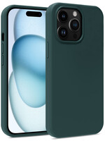 BTH BTH iPhone 15 Pro Hoesje Siliconen - Donkergroen