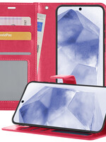 BTH BTH Samsung Galaxy A55 Hoesje Bookcase - Donkerroze