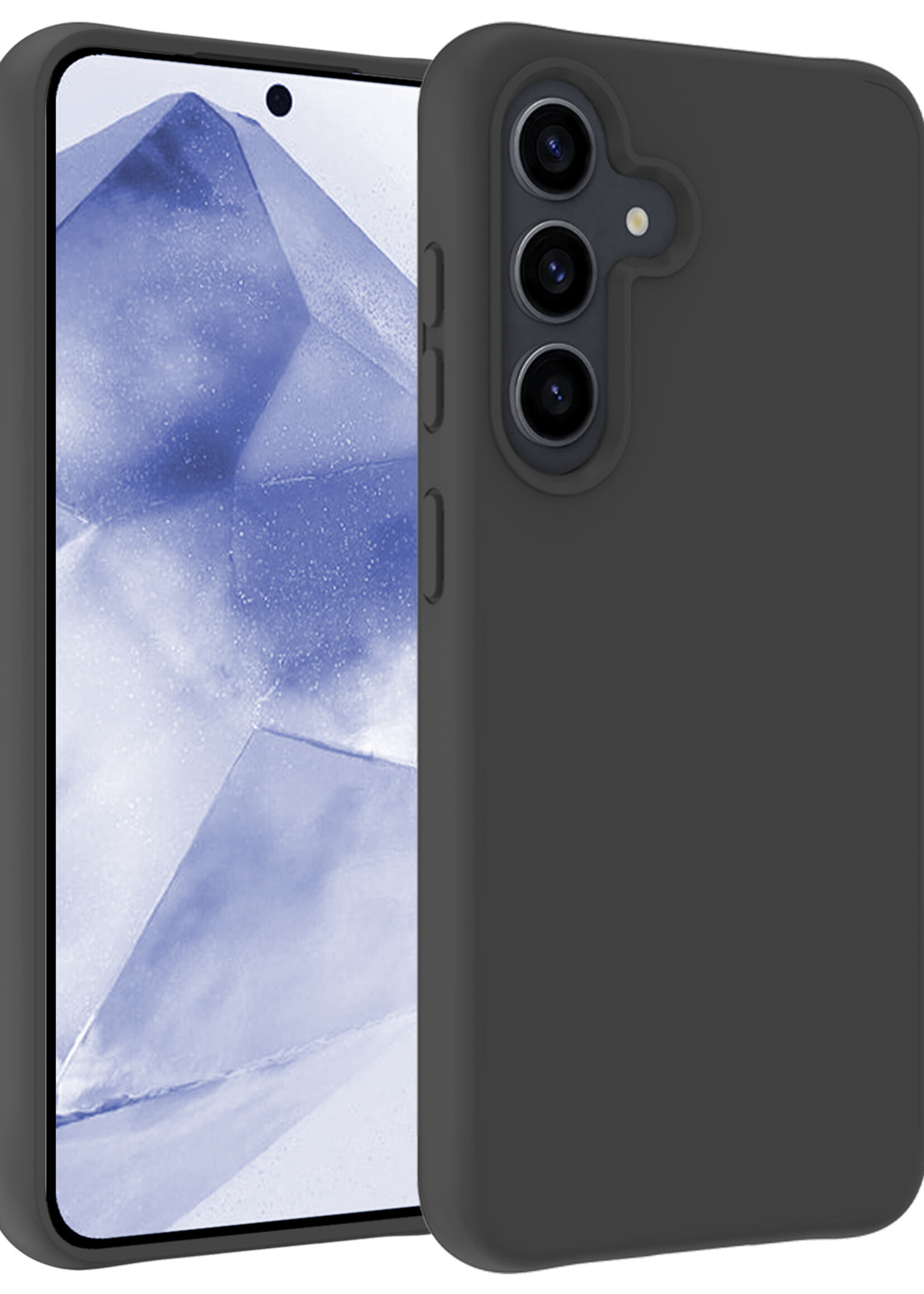 BTH Hoesje Geschikt voor Samsung A55 Hoesje Siliconen Case Hoes - Hoes Geschikt voor Samsung Galaxy A55 Hoes Cover Case - Zwart