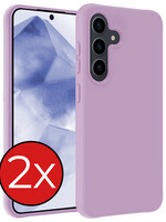 BTH BTH Samsung Galaxy A55 Hoesje Siliconen - Lila - 2 PACK