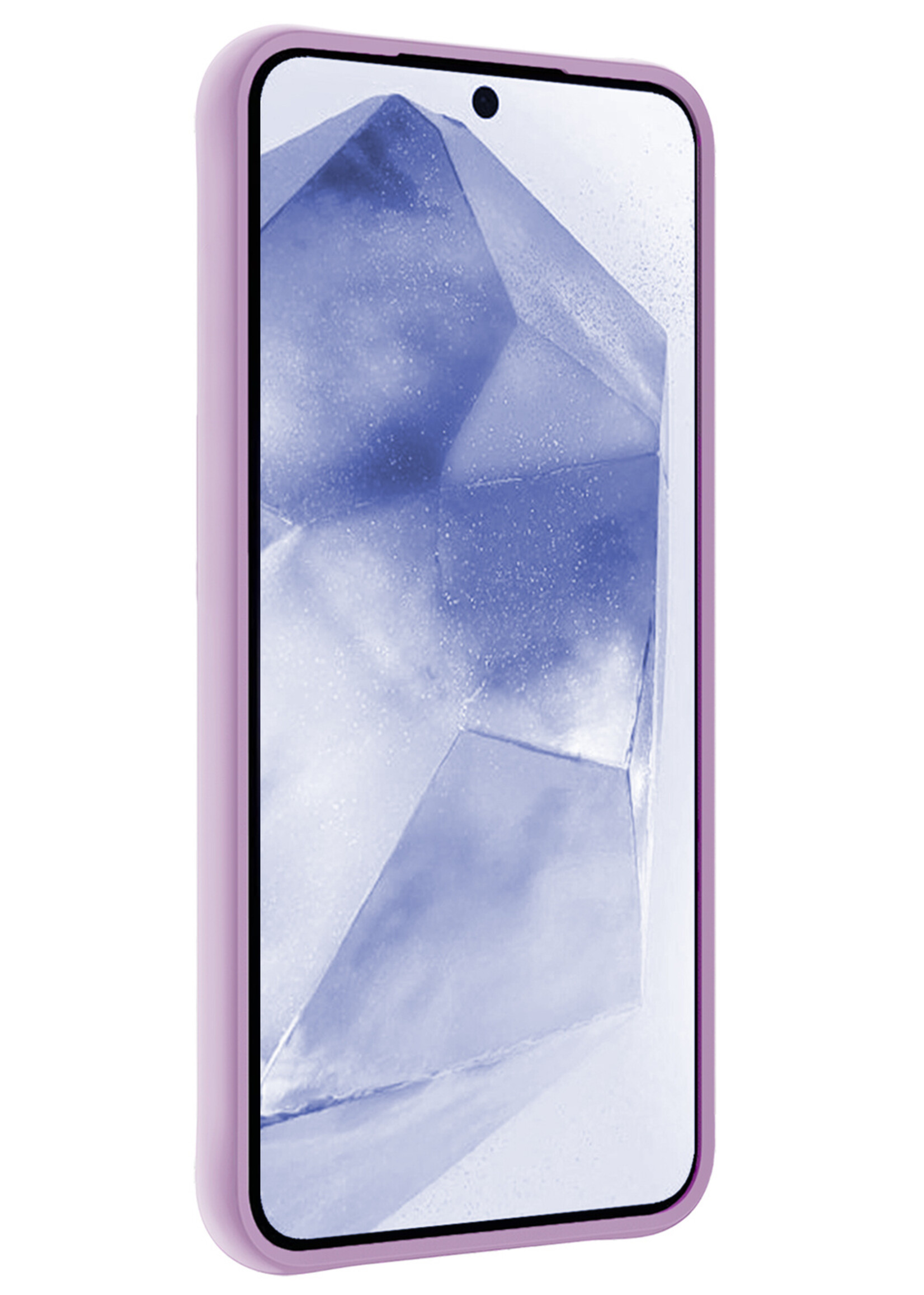 BTH Hoesje Geschikt voor Samsung A55 Hoesje Siliconen Case Hoes - Hoes Geschikt voor Samsung Galaxy A55 Hoes Cover Case - Lila - 2 PACK