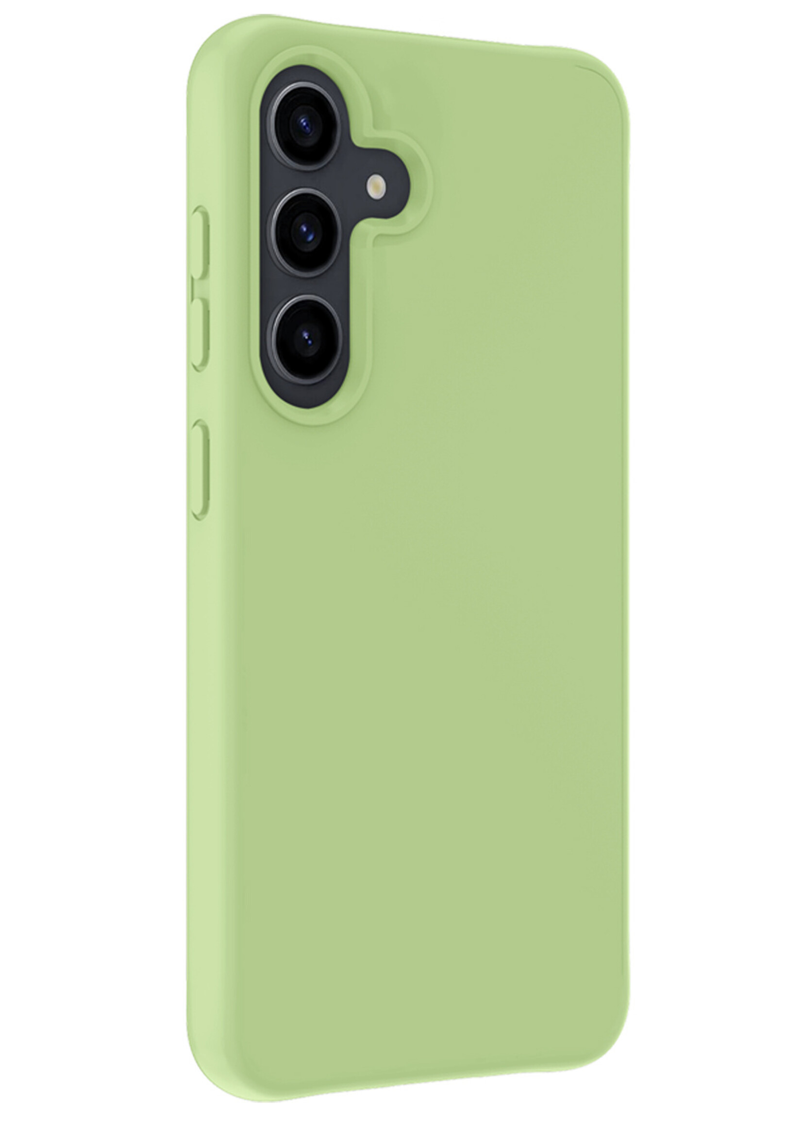 BTH Hoesje Geschikt voor Samsung A55 Hoesje Siliconen Case Hoes - Hoes Geschikt voor Samsung Galaxy A55 Hoes Cover Case - Groen - 2 PACK