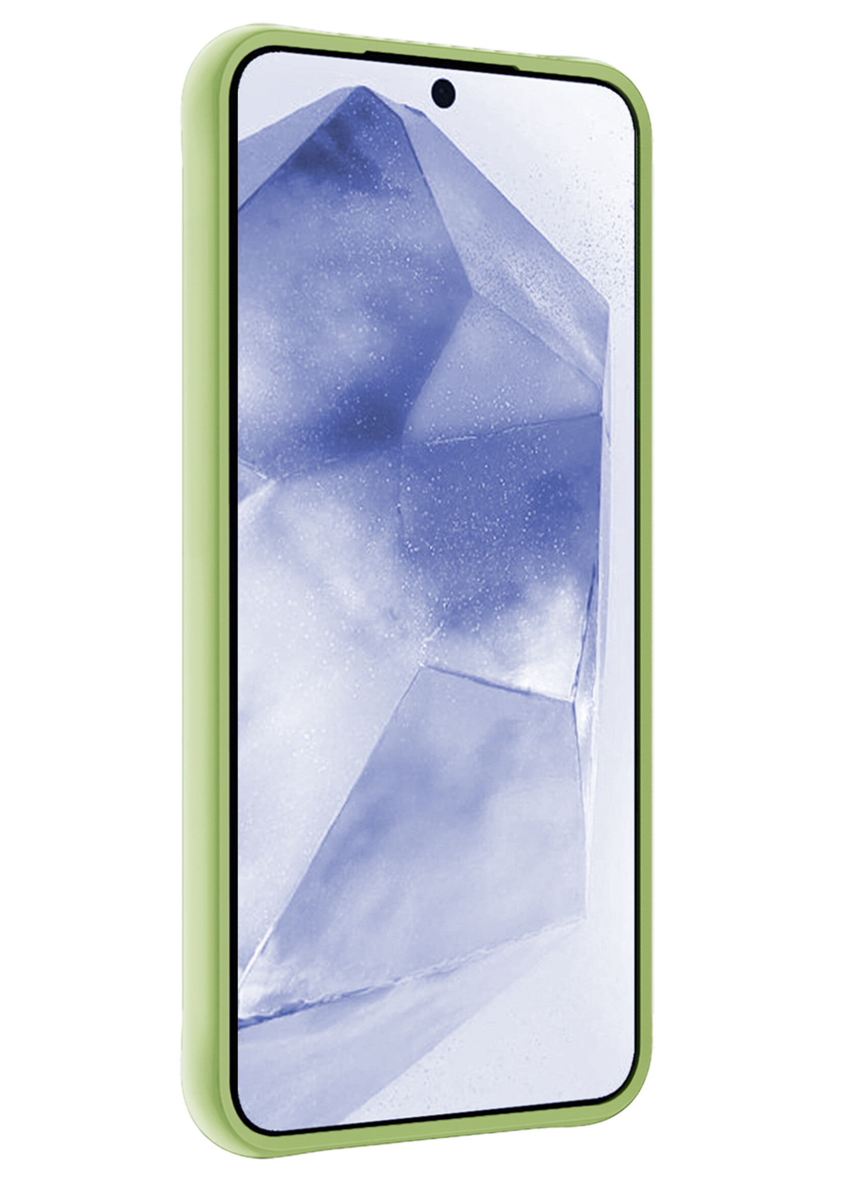 BTH Hoesje Geschikt voor Samsung A55 Hoesje Siliconen Case Hoes - Hoes Geschikt voor Samsung Galaxy A55 Hoes Cover Case - Groen - 2 PACK