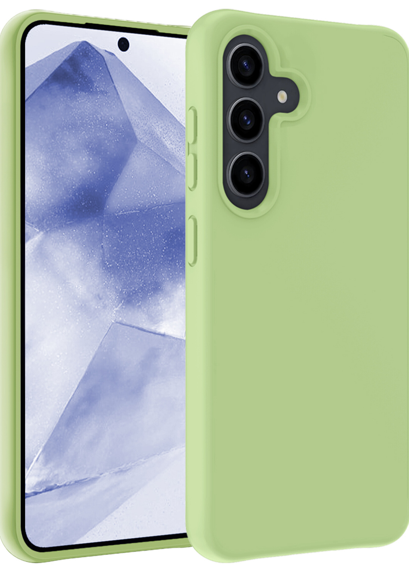 BTH Hoesje Geschikt voor Samsung A55 Hoesje Siliconen Case Hoes - Hoes Geschikt voor Samsung Galaxy A55 Hoes Cover Case - Groen