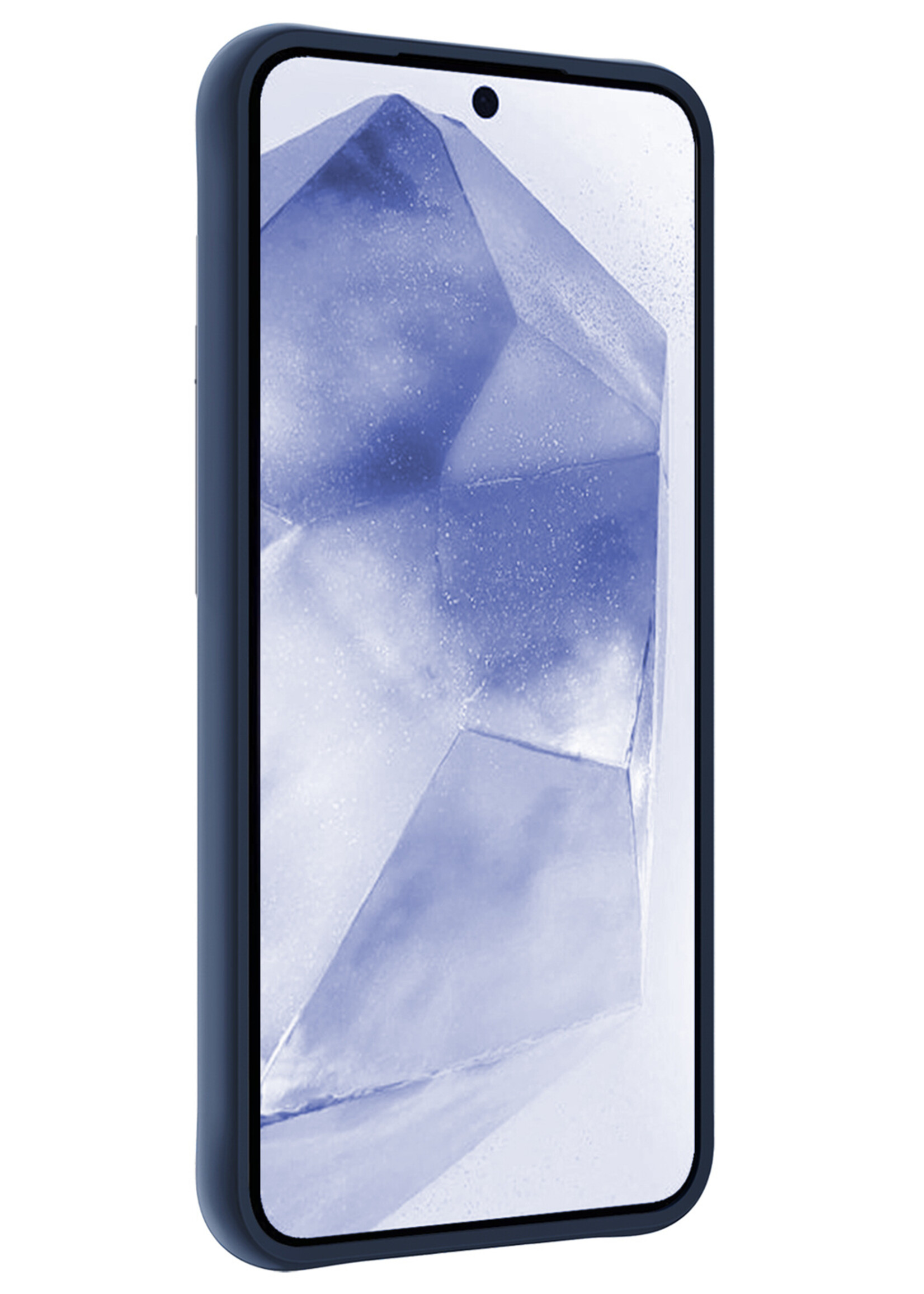 BTH Hoesje Geschikt voor Samsung A55 Hoesje Siliconen Case Hoes - Hoes Geschikt voor Samsung Galaxy A55 Hoes Cover Case - Donkerblauw