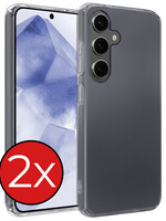 BTH BTH Samsung Galaxy A55 Hoesje Siliconen - Transparant - 2 PACK
