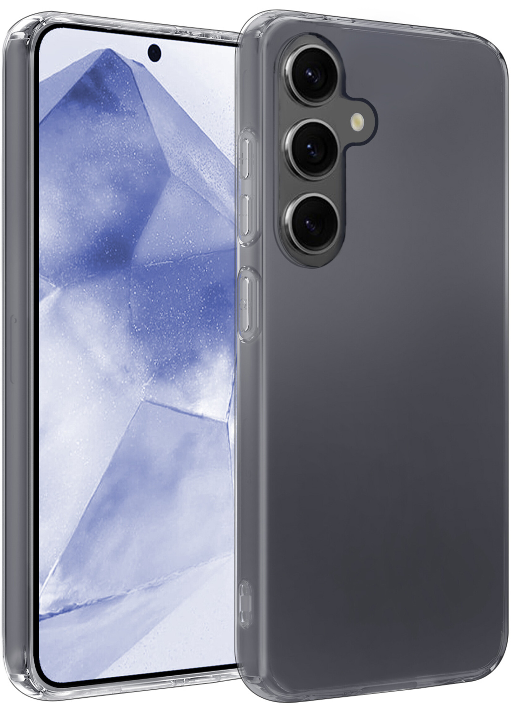 BTH Hoesje Geschikt voor Samsung A55 Hoesje Siliconen Case Hoes - Hoes Geschikt voor Samsung Galaxy A55 Hoes Cover Case - Transparant