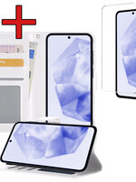 BTH BTH Samsung Galaxy A35 Hoesje Bookcase Met Screenprotector - Wit