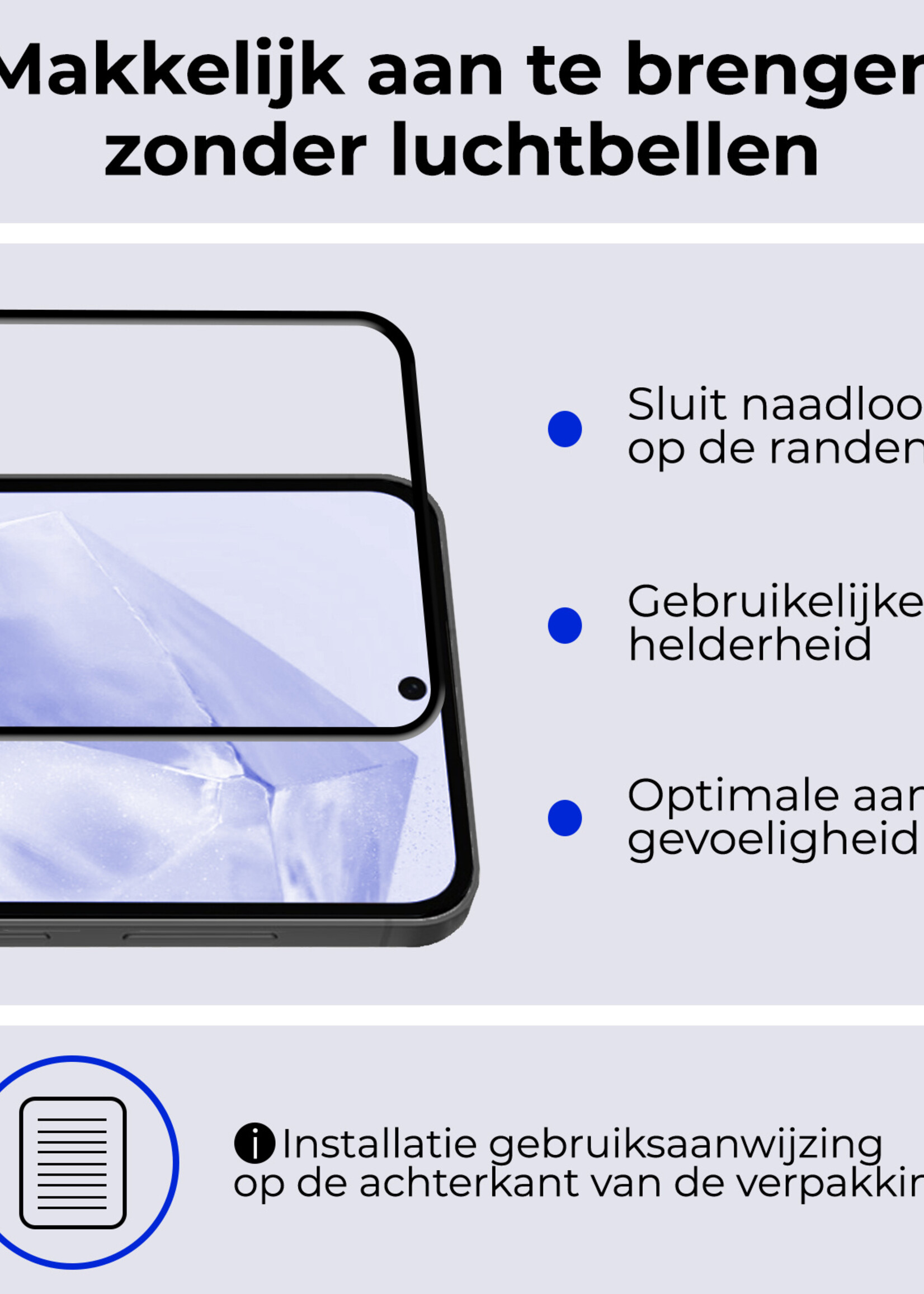 BTH Screenprotector Geschikt voor Samsung A35 Screenprotector Glas Gehard Tempered Glass Full Cover - Screenprotector Geschikt voor Samsung Galaxy A35 5G Screen Protector Screen Cover - 2 PACK