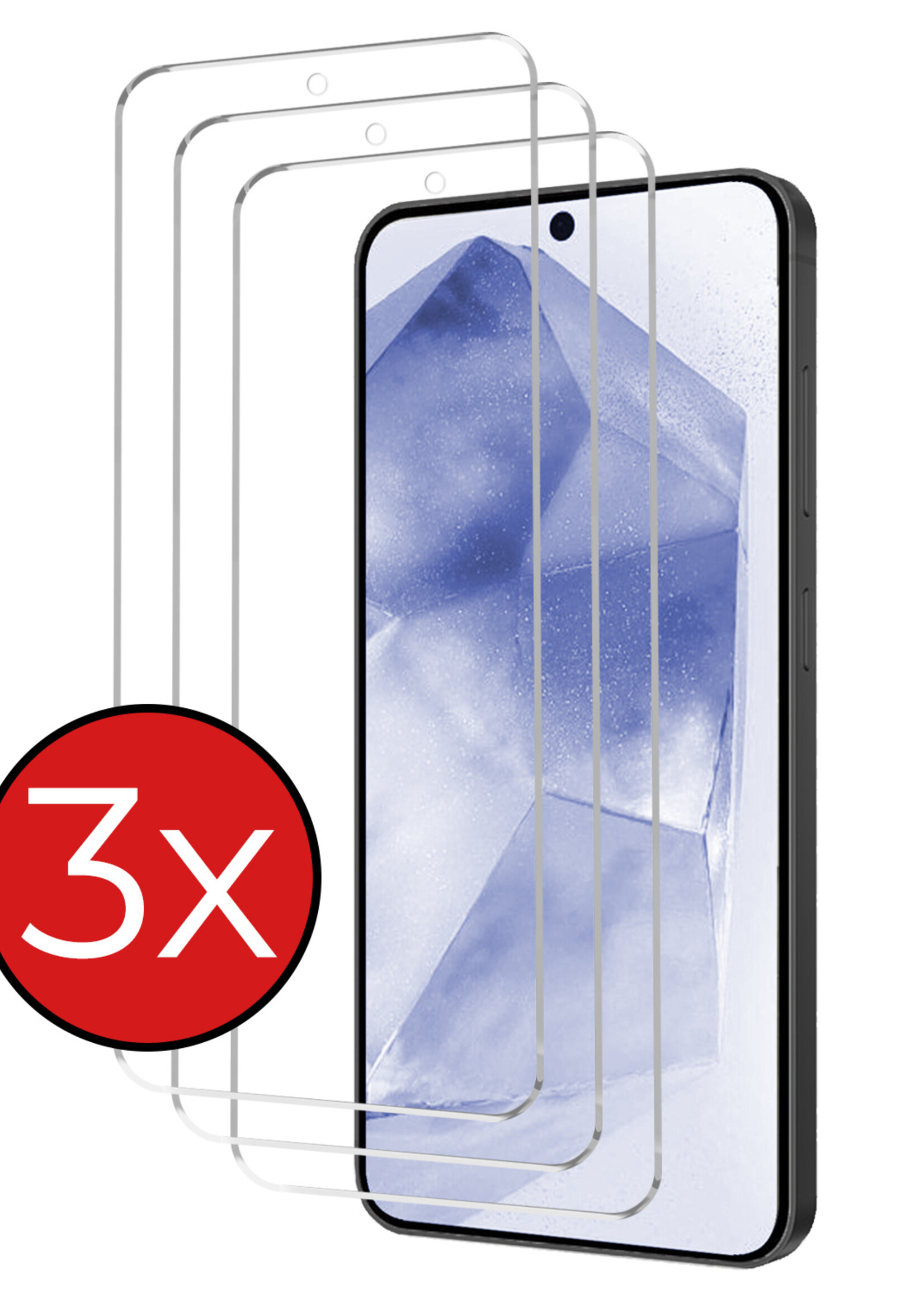 BTH Screenprotector Geschikt voor Samsung A55 Screenprotector Glas Gehard Tempered Glass - Screenprotector Geschikt voor Samsung Galaxy A55 Screen Protector Screen Cover - 3 PACK