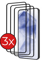 BTH BTH Samsung Galaxy A55 Screenprotector Glas Full Cover 2D - 3 PACK