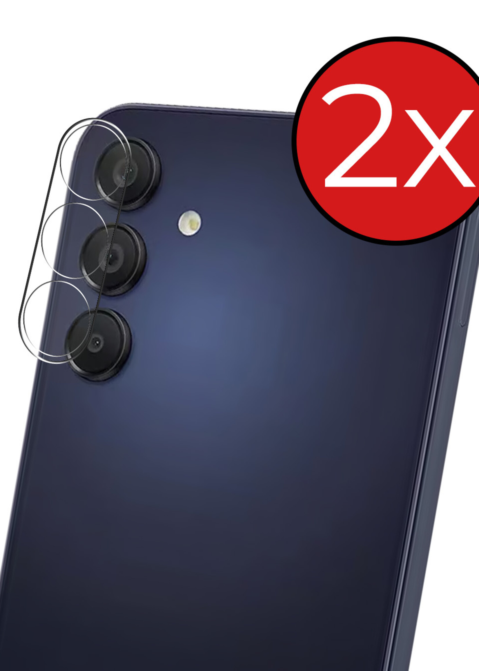 BTH Screenprotector Geschikt voor Samsung A55 Camera Lens Screenprotector Glas - Screenprotector Geschikt voor Samsung Galaxy A55 Screenprotector Camera Protector Gehard Glas - 2 PACK