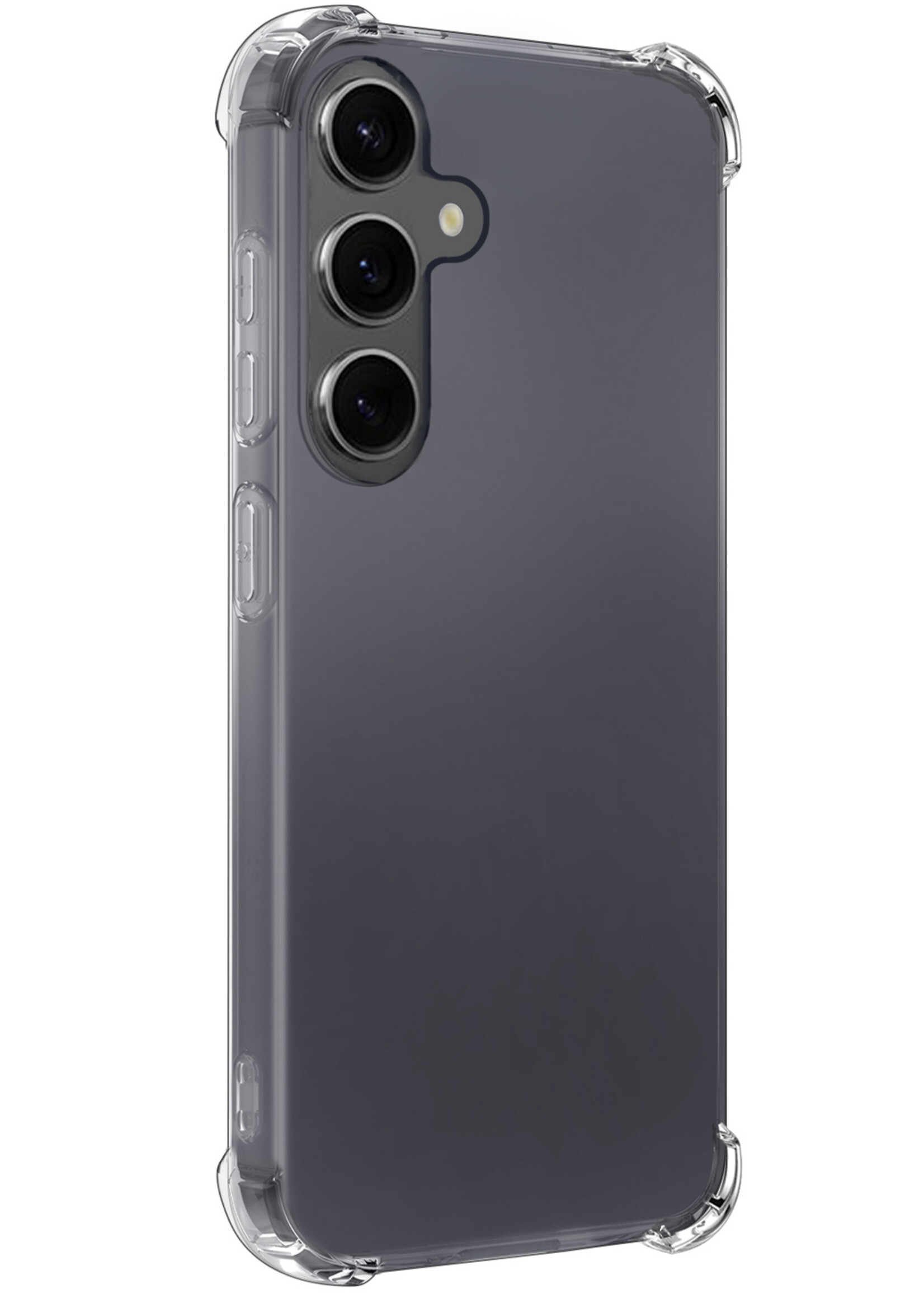BTH Hoesje Geschikt voor Samsung A55 Hoesje Siliconen Shock Proof Case Hoes - Hoes Geschikt voor Samsung Galaxy A55 Hoes Cover Case Shockproof - Transparant