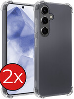 BTH BTH Samsung Galaxy A55 Hoesje Shockproof - Transparant - 2 PACK