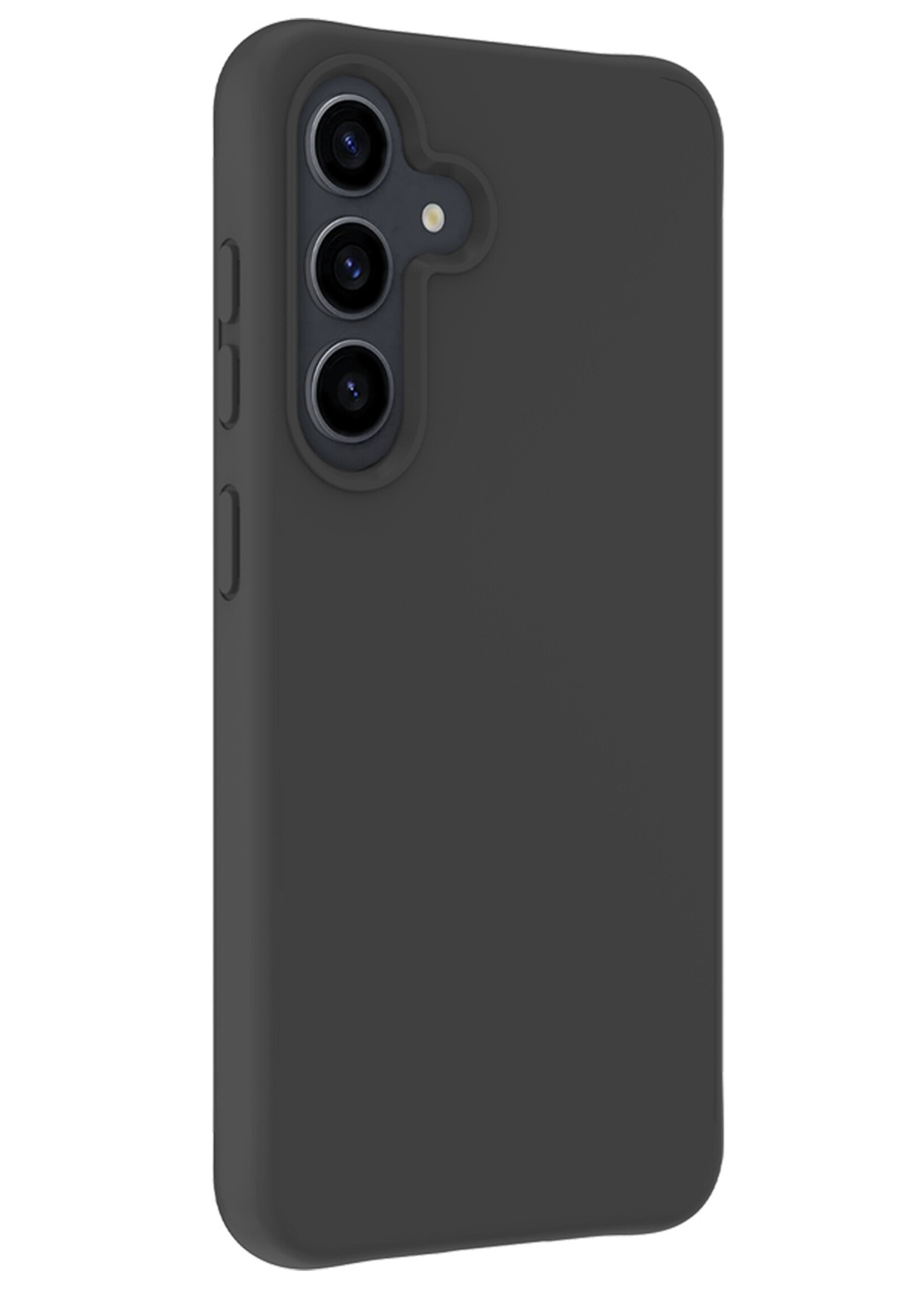 BTH Hoesje Geschikt voor Samsung A55 Hoesje Siliconen Case Hoes Met 2x Screenprotector - Hoes Geschikt voor Samsung Galaxy A55 Hoes Cover Case - Zwart