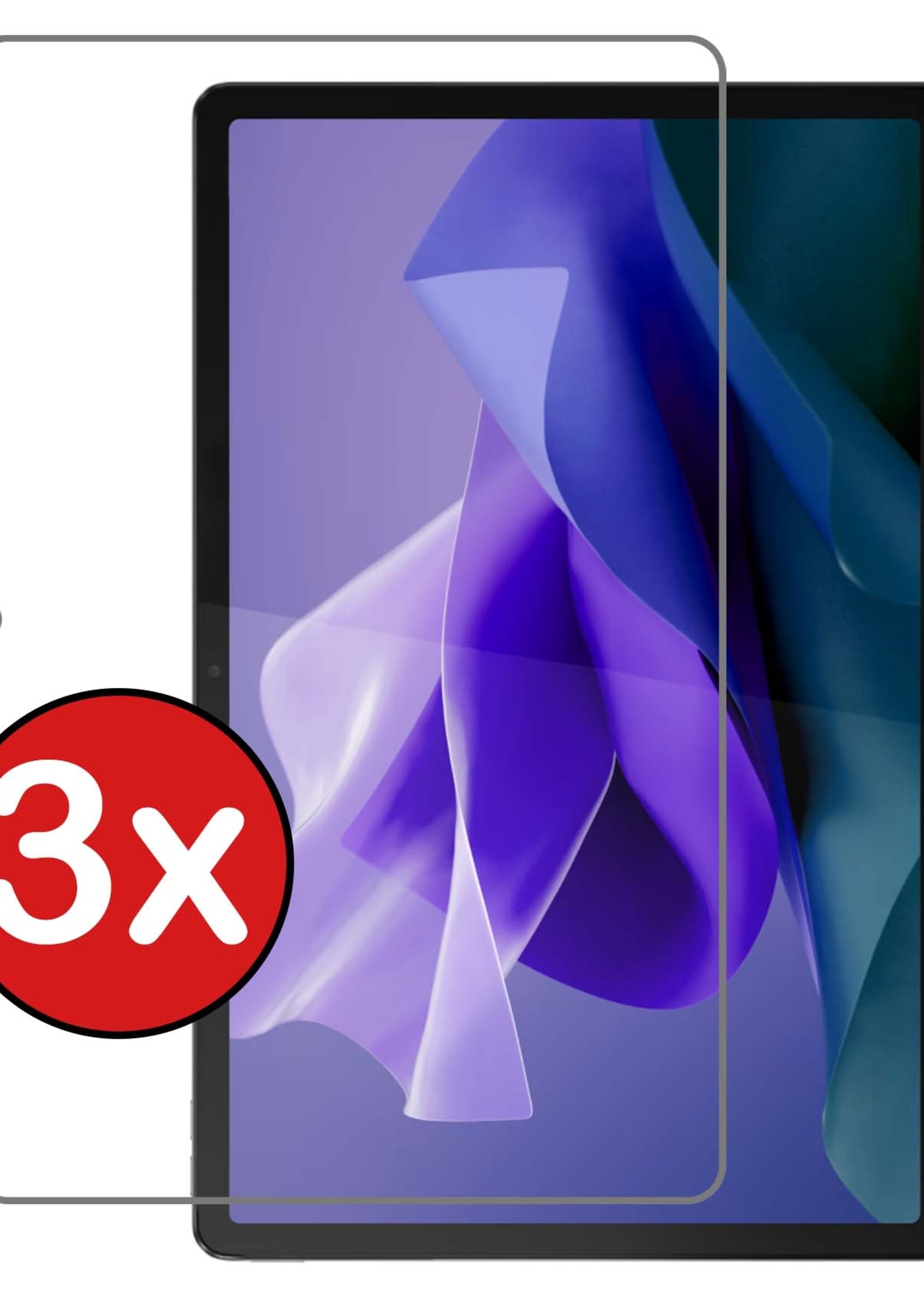 BTH Screenprotector Geschikt voor Lenovo Tab P12 Screenprotector Tempered Glass Screen Protector Gehard Glas - Screenprotector Geschikt voor Lenovo Tab P12 Screenprotector Glas - 3 PACK