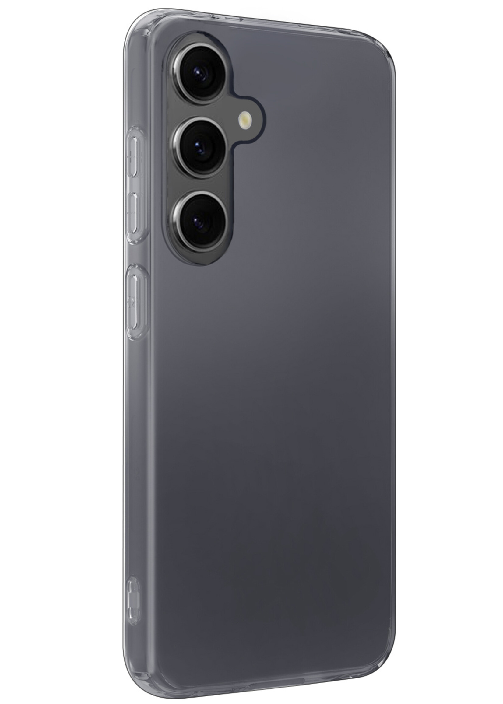 BTH Hoesje Geschikt voor Samsung A35 Hoesje Siliconen Case Hoes Met Screenprotector - Hoes Geschikt voor Samsung Galaxy A35 5G Hoes Cover Case - Transparant