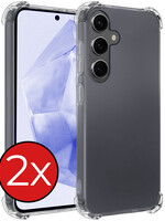 BTH BTH Samsung Galaxy A35 Hoesje Shockproof - Transparant - 2 PACK