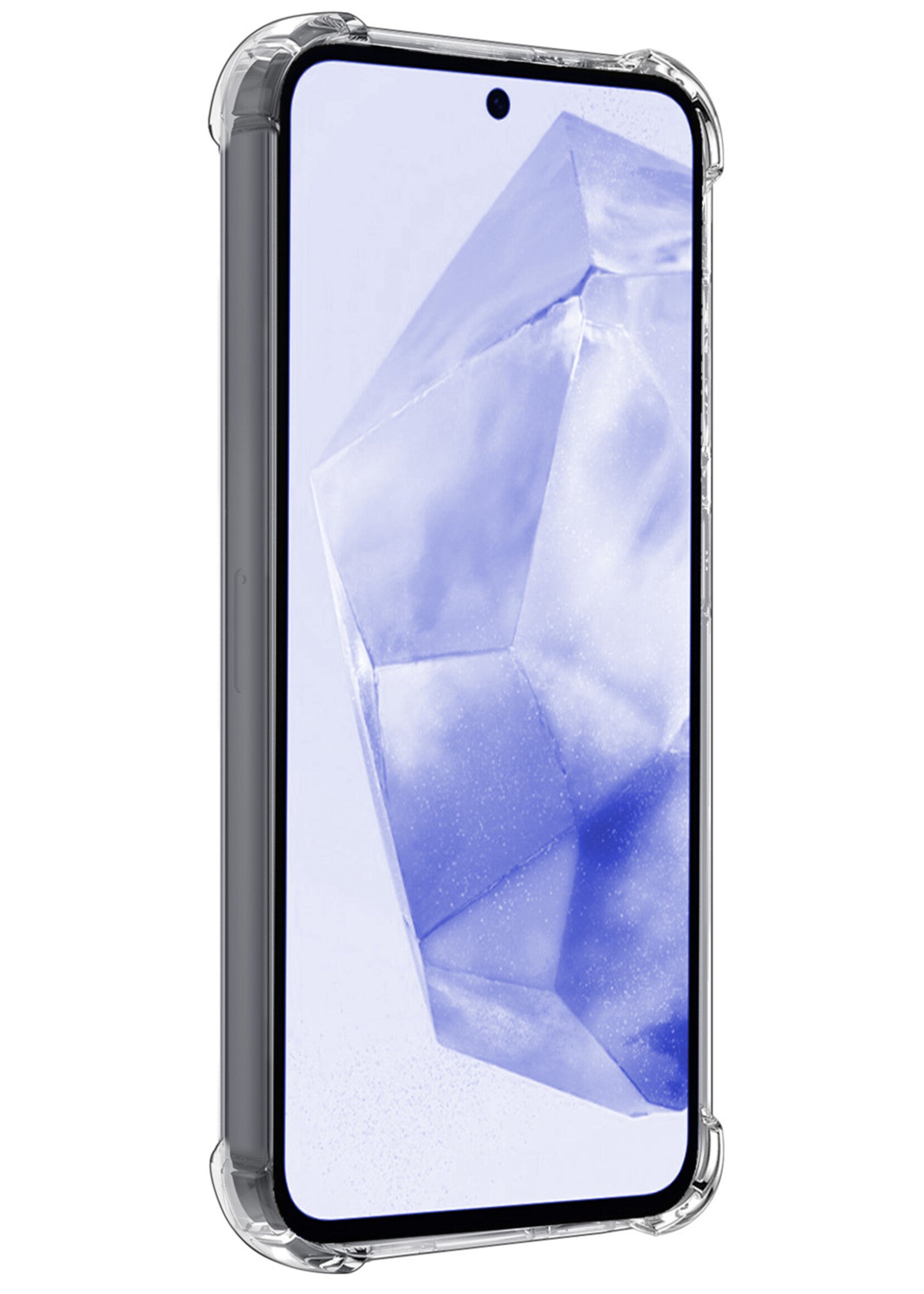 BTH Hoesje Geschikt voor Samsung A35 Hoesje Met Pasjeshouder Siliconen Case Met Kaarthouder - Hoes Geschikt voor Samsung Galaxy A35 5G Hoesje Shock Proof Case - Transparant - 2 PACK
