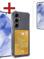 BTH BTH Samsung Galaxy A55 Hoesje Pashouder Met Screenprotector