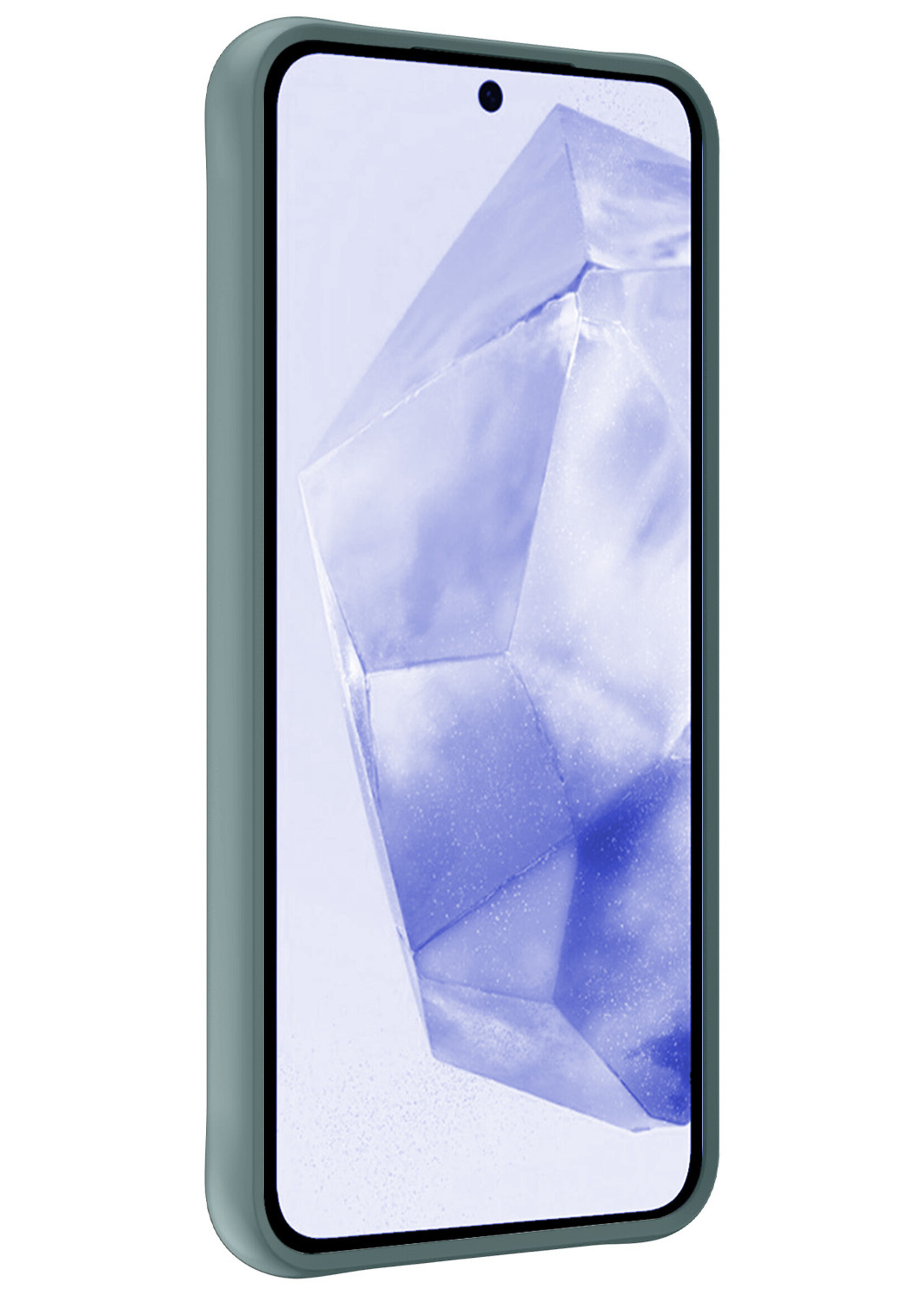 BTH Hoesje Geschikt voor Samsung A35 Hoesje Siliconen Case Hoes - Hoes Geschikt voor Samsung Galaxy A35 5G Hoes Cover Case - Donkergroen