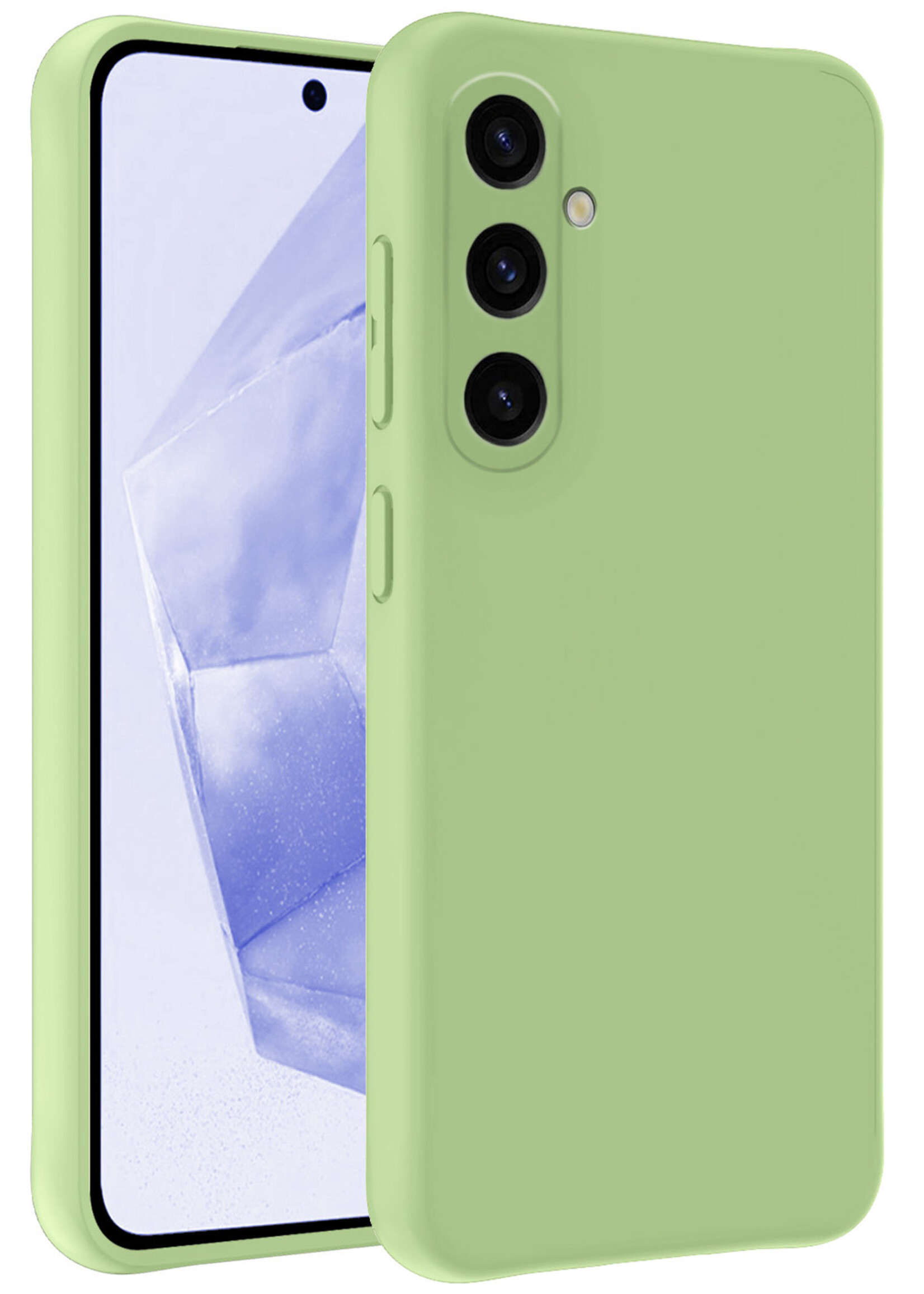 BTH Hoesje Geschikt voor Samsung A35 Hoesje Siliconen Case Hoes - Hoes Geschikt voor Samsung Galaxy A35 5G Hoes Cover Case - Groen
