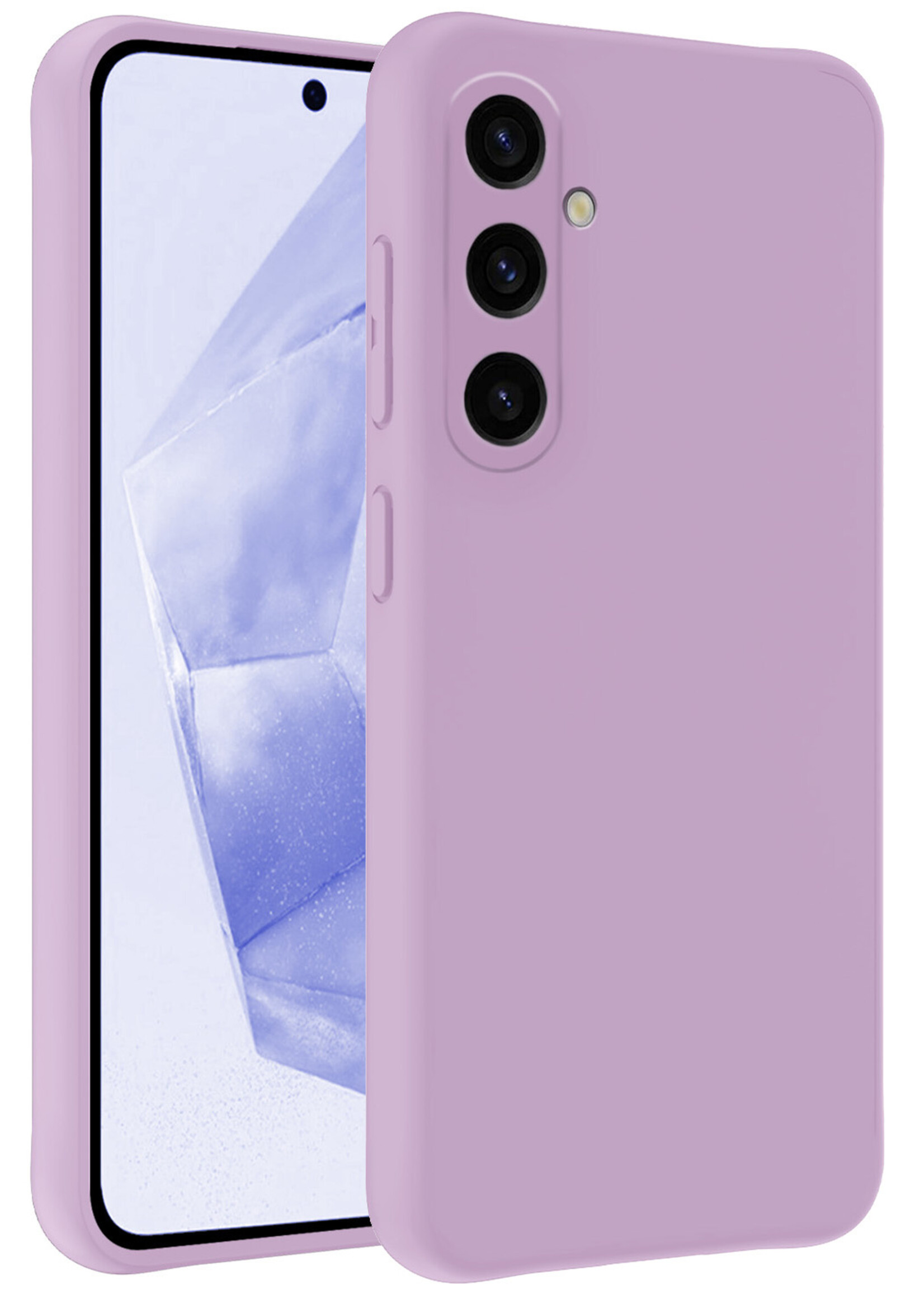 BTH Hoesje Geschikt voor Samsung A35 Hoesje Siliconen Case Hoes - Hoes Geschikt voor Samsung Galaxy A35 5G Hoes Cover Case - Lila