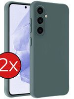 BTH BTH Samsung Galaxy A35 Hoesje Siliconen - Donkergroen - 2 PACK
