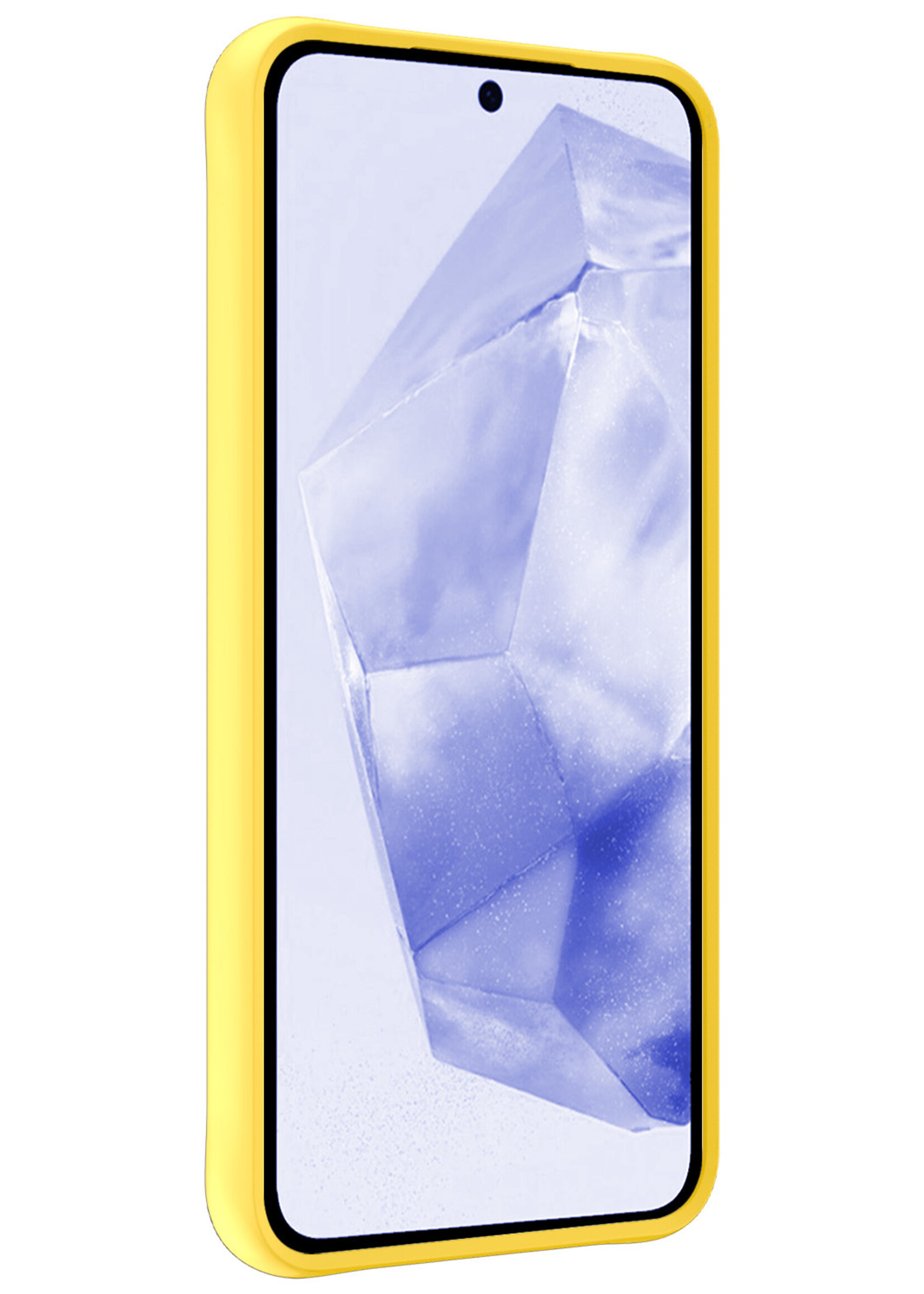 BTH Hoesje Geschikt voor Samsung A35 Hoesje Siliconen Case Hoes - Hoes Geschikt voor Samsung Galaxy A35 5G Hoes Cover Case - Geel - 2 PACK