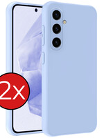 BTH BTH Samsung Galaxy A35 Hoesje Siliconen - Lichtblauw - 2 PACK