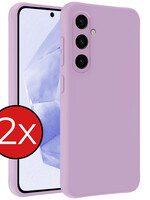 BTH BTH Samsung Galaxy A35 Hoesje Siliconen - Lila - 2 PACK